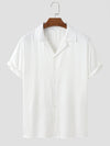 White Colour Men's Casual Wear Cotton Blend Plain Shirt